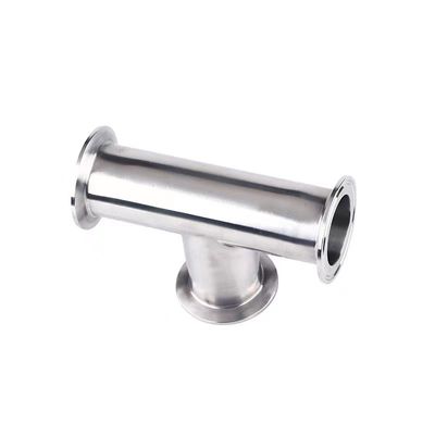 Acier inoxydable 316 304 Polissage Sanitaire Ss304 Tri-Clamped à trois voies Tee égal pour le lait alimentaire