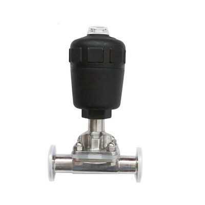 Pour la coulée WZ de qualité alimentaire aseptique Pneumatique actionné réservoir fond 2 '' Sanitaire tri-clampe vanne de diaphragme 1/8''-4