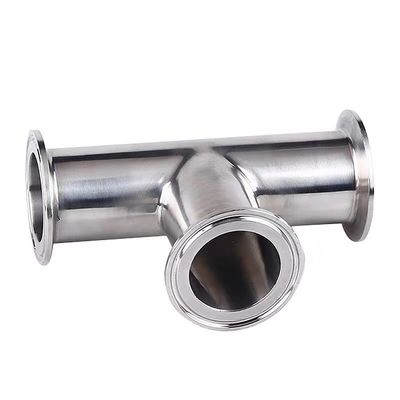 Acier inoxydable 316 304 Polissage Sanitaire Ss304 Tri-Clamped à trois voies Tee égal pour le lait alimentaire