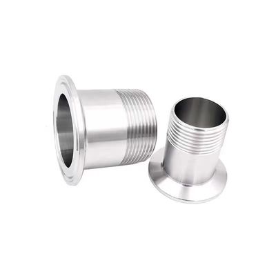 Pipe en argent 1/2" 3/4" BSP mâle NPT fil de ferrule type Tri pinceau