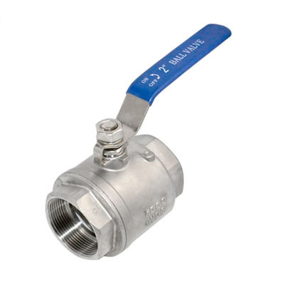 Acier inoxydable industriel 316 2" NPT Femme soupape à bille à port complet poignée en vinyle WOG1000