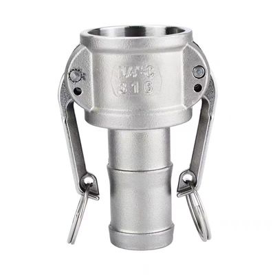 304 316 Joints droits avec levier de verrouillage tuyaux barbelés Camlock