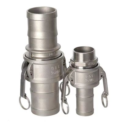 304 316 Joints droits avec levier de verrouillage tuyaux barbelés Camlock