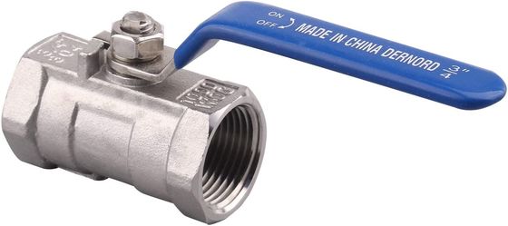 Valve à bille en acier inoxydable personnalisée type 1PC Port standard NPT pour l'eau, le pétrole et le gaz