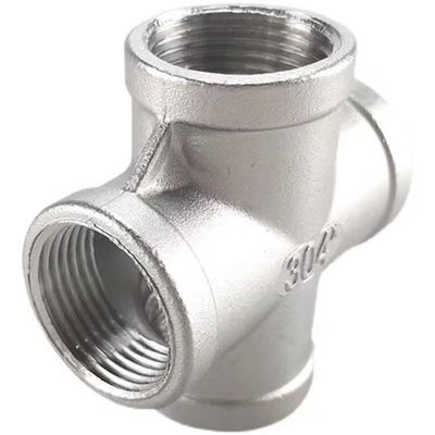 Quatre voies égales mâle et femelle en filetage croisé NPT BSP en acier inoxydable 201 304 316