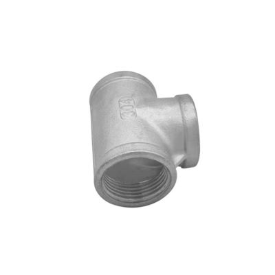 Coulée de type WZ 304T en acier inoxydable fil intérieur Tee joint à vis fil de tuyauterie d'eau joint de plomberie accessoires NPT BSP BSPT