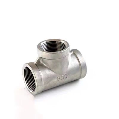 Coulée de type WZ 304T en acier inoxydable fil intérieur Tee joint à vis fil de tuyauterie d'eau joint de plomberie accessoires NPT BSP BSPT