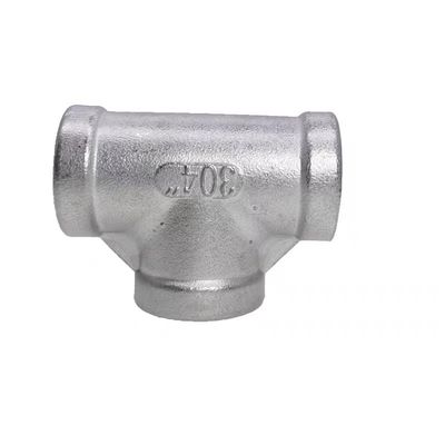 Coulée de type WZ 304T en acier inoxydable fil intérieur Tee joint à vis fil de tuyauterie d'eau joint de plomberie accessoires NPT BSP BSPT