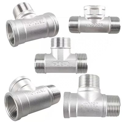 Tissu en acier inoxydable coulé pour tuyaux de plomberie fils mâles femelles de taille égale