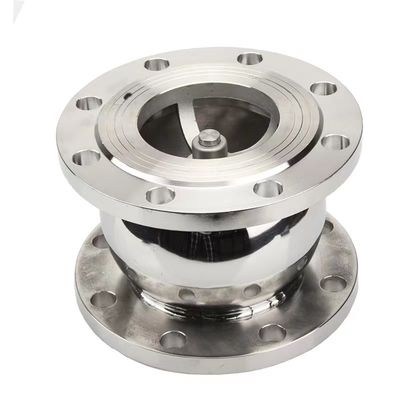 Valve de contrôle silencieuse de type boule en acier inoxydable sanitaire pour les supports à température normale