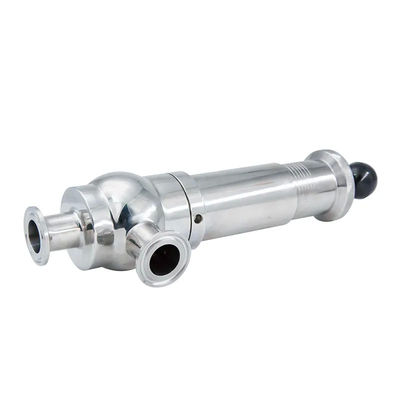 Valve de dégagement de pression sanitaire équivalente en acier inoxydable 304 316 avec valve de débordement à échelle