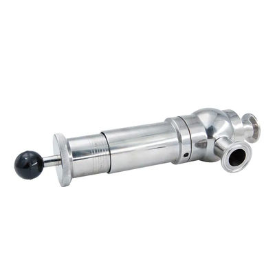 Valve de dégagement de pression sanitaire équivalente en acier inoxydable 304 316 avec valve de débordement à échelle