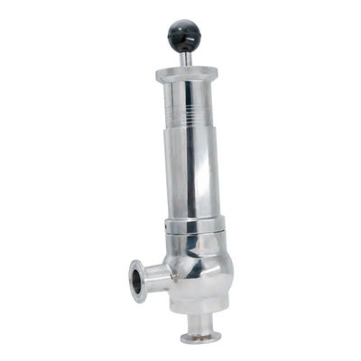 Valve de dégagement de pression sanitaire équivalente en acier inoxydable 304 316 avec valve de débordement à échelle