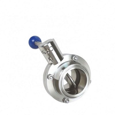 1 à 6 pouces de port Taille d'acier inoxydable Tri-clampe Ferrule Papillon de soupape pour les besoins sanitaires