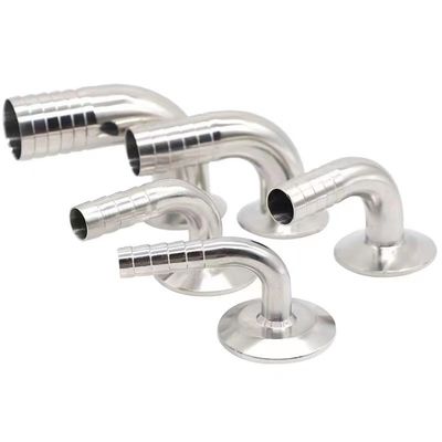Sanitaire SS304 316 316L Tri Clamp 90DEG tuyau Barb Tri Clover Couplée de tuyau compatible Adaptateur de qualité alimentaire