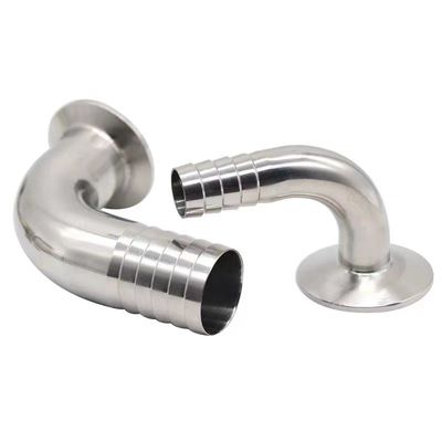 Sanitaire SS304 316 316L Tri Clamp 90DEG tuyau Barb Tri Clover Couplée de tuyau compatible Adaptateur de qualité alimentaire
