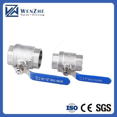 1.0''-6.0" Port Taille Miroir Polissé fil d'acier inoxydable soupape à bille pour l'eau