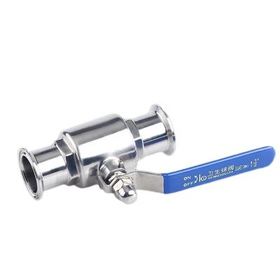 1''-8'' standard en acier inoxydable Ss 304 316 soupape à bille tri-clampe sanitaire avec conception