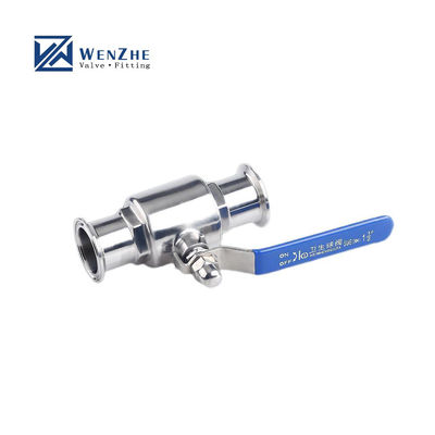 1''-8'' standard en acier inoxydable Ss 304 316 soupape à bille tri-clampe sanitaire avec conception