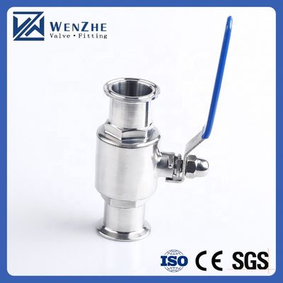 1''-8'' standard en acier inoxydable Ss 304 316 soupape à bille tri-clampe sanitaire avec conception