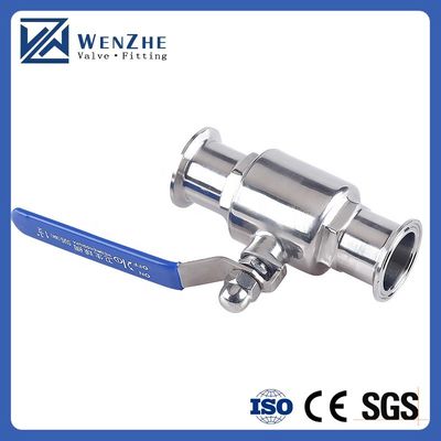 1''-8'' standard en acier inoxydable Ss 304 316 soupape à bille tri-clampe sanitaire avec conception