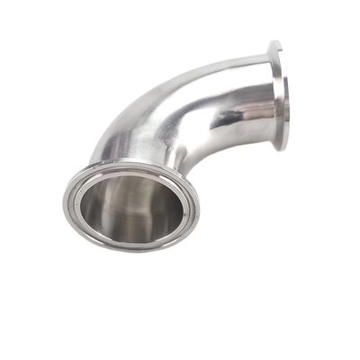 DN20-DN300 Acier inoxydable sanitaire 304/316 Tri-clampe à 90 degrés coude et longue durée