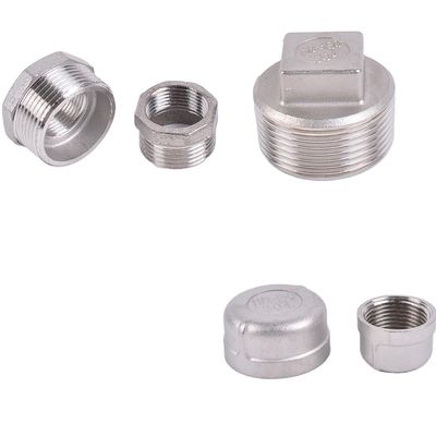 Capot rond en acier inoxydable à connexion féminine standard de 2 pouces pour l' installation de la fin du tuyau