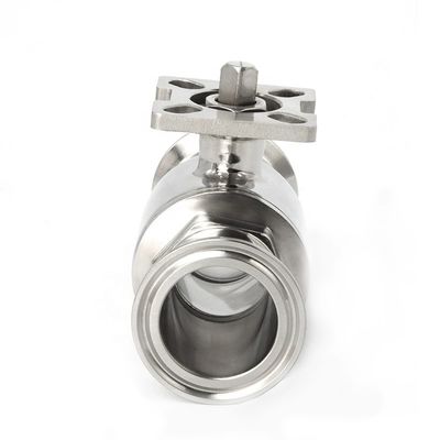 SS 304 316 soupape en acier inoxydable haute plate-forme tri-clampe soupape à bille pour les conduites