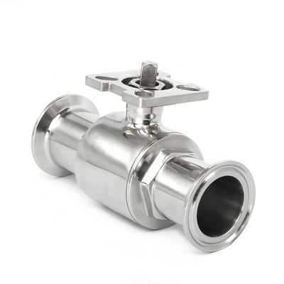 SS 304 316 soupape en acier inoxydable haute plate-forme tri-clampe soupape à bille pour les conduites