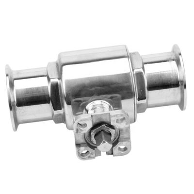 SS 304 316 soupape en acier inoxydable haute plate-forme tri-clampe soupape à bille pour les conduites
