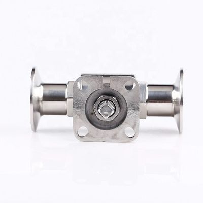 SS 304 316 soupape en acier inoxydable haute plate-forme tri-clampe soupape à bille pour les conduites