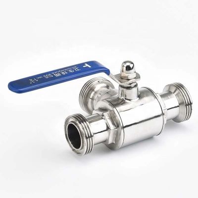 Valve papillon à fil mâle pour les conduites de raccordement en acier inoxydable argenté 304/316