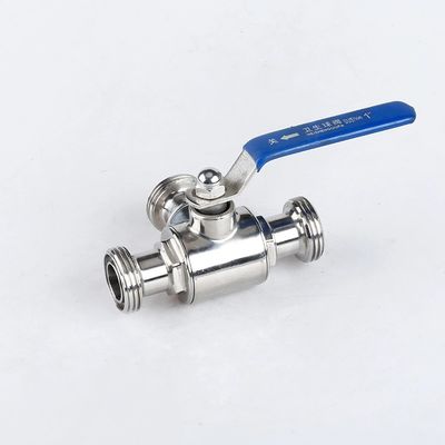 Valve papillon à fil mâle pour les conduites de raccordement en acier inoxydable argenté 304/316