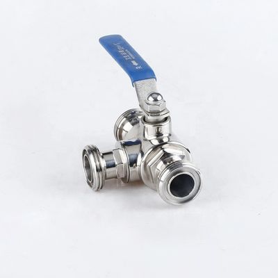 Valve papillon à fil mâle pour les conduites de raccordement en acier inoxydable argenté 304/316