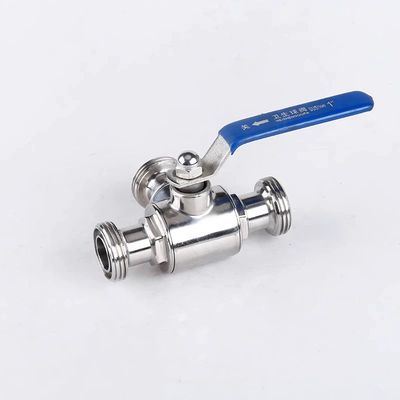Valve papillon à fil mâle pour les conduites de raccordement en acier inoxydable argenté 304/316