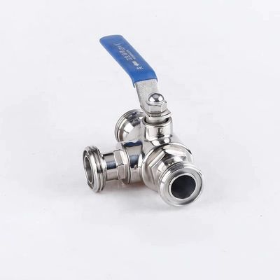 Valve papillon à fil mâle pour les conduites de raccordement en acier inoxydable argenté 304/316