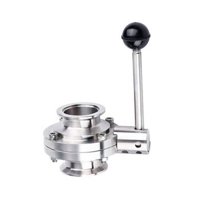 WZ Ss 304 316 soupape à vide en acier inoxydable tri-clampe soupape papillon pour conduites