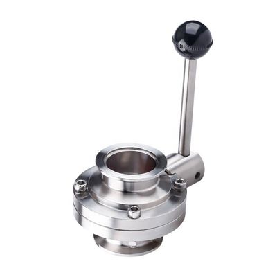 WZ Ss 304 316 soupape à vide en acier inoxydable tri-clampe soupape papillon pour conduites