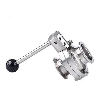 WZ Ss 304 316 soupape à vide en acier inoxydable tri-clampe soupape papillon pour conduites