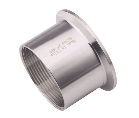 Pipe à filetage féminin sanitaire personnalisée adaptée à une ferrule de 2,5 pouces TRI CLAMP OD 77mm