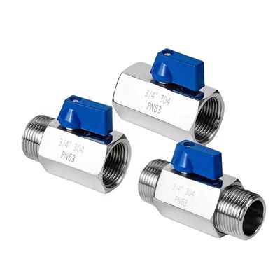 Design de soupape en acier inoxydable 301/304/316 mini-valve à bille pour des performances optimales