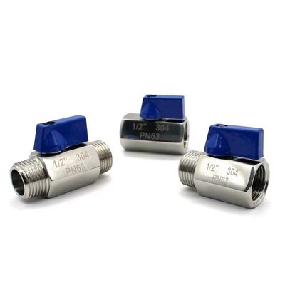 Design de soupape en acier inoxydable 301/304/316 mini-valve à bille pour des performances optimales
