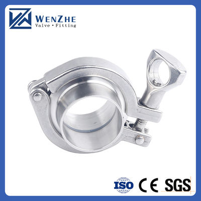 Code hexagonal/tête ronde Wenzhe Tri-clampe en acier inoxydable 304 à broche unique Tri-clampe lourde