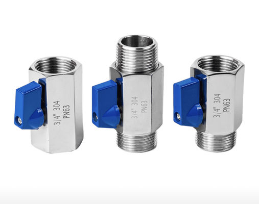 3/4 "-12" NPT Ventilateur à bille en acier inoxydable à filetage féminin avec barbe de tuyau de tuyau