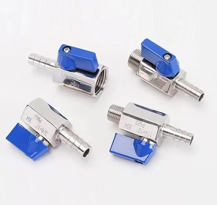 3/4 "-12" NPT Ventilateur à bille en acier inoxydable à filetage féminin avec barbe de tuyau de tuyau