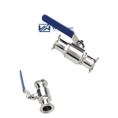 Support OEM SS304 1/4''-4.0' Homebrew Tri-clamp soupape à bille soupape sanitaire en acier inoxydable