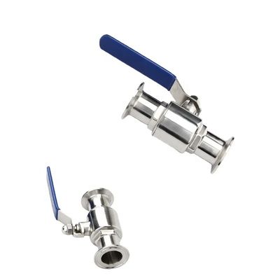 Support OEM SS304 1/4''-4.0' Homebrew Tri-clamp soupape à bille soupape sanitaire en acier inoxydable