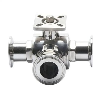 Support OEM SS304 1/4''-4.0' Homebrew Tri-clamp soupape à bille soupape sanitaire en acier inoxydable