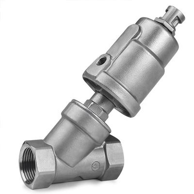 Valve de siège pneumatique d'angle en acier inoxydable avec conception personnalisée et tête hexagonale