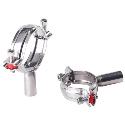 WZ Sanitaire SS 304 316 Serre à broche unique Tri Serre à broche raccords de tuyau porte-pipe 1/8"-4